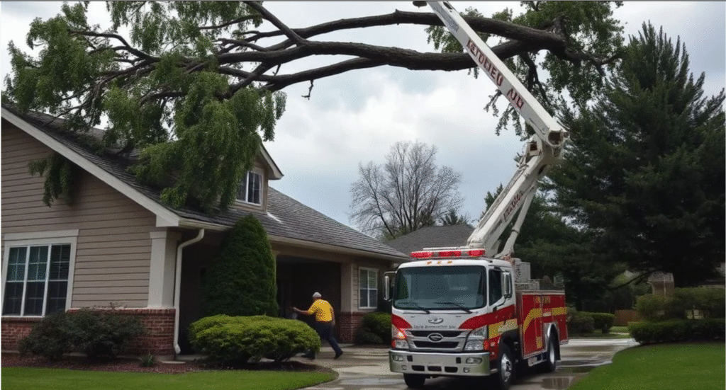 Your Trusted Local Tree Service Company 2 Local Tree Service Company helping a customer in a bit of a situation.